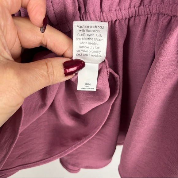 NWT Nine West Mauve Rose Pink Peplum Peasant Blouse Top – Size Large Romantic - Picture 10 of 11